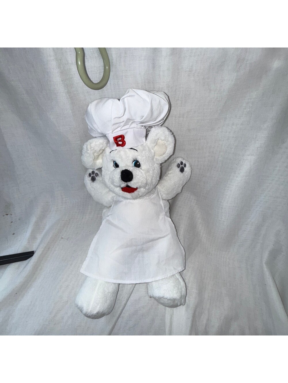 Bimbo Bear Mascot Plush Stuffed Animal White Chef Hat Apron